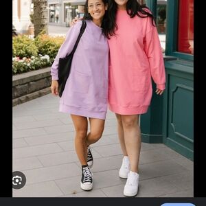 Smash + Tess Pink Sweatshirt Dress